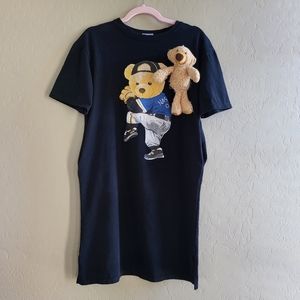 Bear Shirt Dress Pink